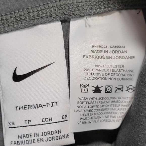 Nike Leggings Womens Size XS Therma Fit One Full Length Mid Rise Gray Athleisure - Picture 10 of 16